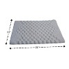 Knightsbridge Luxurious Block Pattern High Quality Year Round Cotton With Non-Skid Back Bath Rug, Ivory - 2 of 4
