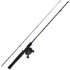 Fishing Pole - 64-Inch Fiberglass and Stainless Steel Rod and Pre-Spooled Reel Combo for Lake, Pond and Stream Casting by Leisure Sports (Black) - 2 of 4