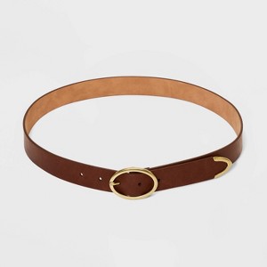 Women's Oval Center Bar Belt - Universal Thread™ Cognac - 1 of 2