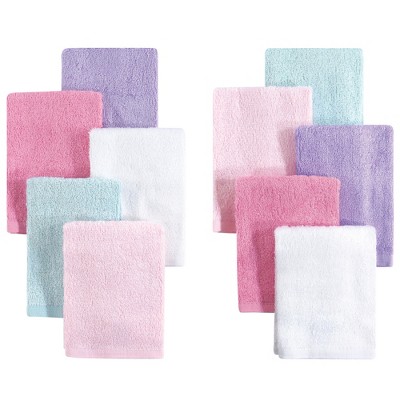 Little Treasure Baby Girl Rayon from Bamboo Luxurious Washcloths, Pink Lilac 10-Pack, One Size