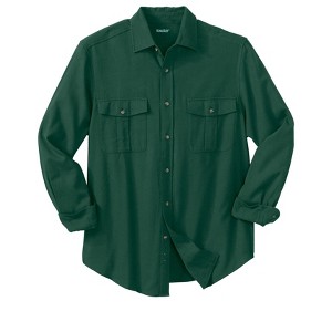 KingSize Men's Big & Tall Signature Solid Flannel Shirt - 1 of 4