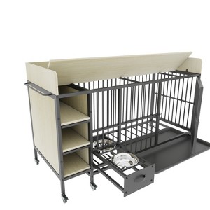 Gulches 48in H x 47in W x 24in D StoreCage Deluxe Black Beige 1 Pack Cat Dog Livestock Supplies Product type - 1 of 4