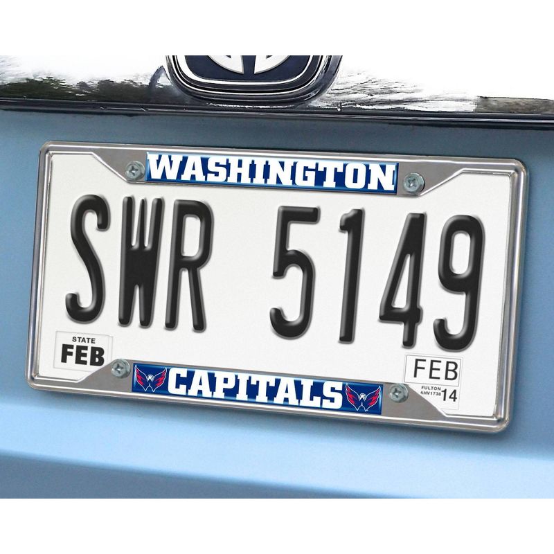 NHL Washington Capitals Stainless Steel License Plate Frame, 2 of 4