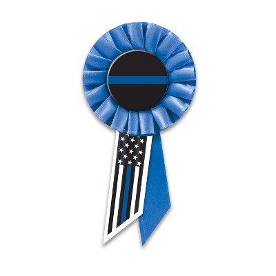 Beistle Law Enforcement Rosette, 3.25" x 6.5", (2/Pkg) Multicolored