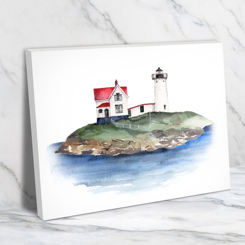 Americanflat Modern Coastal Nubble Lighthouse By Cami Monet Wall Unframed Canvas Wall Art, 4 of 6