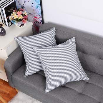 NianEr Euro Oversized Large Decorative Velvet Throw Pillow Covers Sofa  Accent Couch Pillows Set of 2 for Bed Square Pillow Cases 26X26 Silver Grey