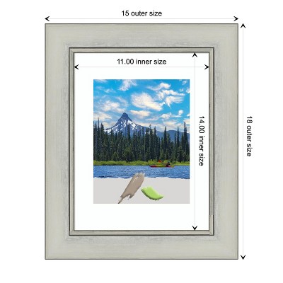 Antiqued Silver Patina Rectangular Wall Picture Frame