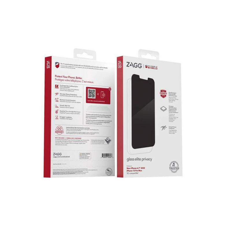 ZAGG Apple iPhone 14 Plus InvisibleShield Glass Elite Privacy AM Screen Protector, 4 of 6