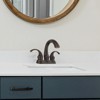 Cobbe Bathroom Faucet 2-Handle Oil Rubbed Bronze with Aerator, Swan Style 4-inch Centerset Vanity Sink with Pop-Up Drain and Supply Hoses - 3 of 4