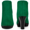 BLISSFUL STEP Round Toe Block Heels Chelsea Ankle Boots for Women - 3 of 3
