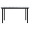 vidaXL Patio Dining Table Black 78.7"x39.4"x29.1" Steel and Tempered Glass - 3 of 4