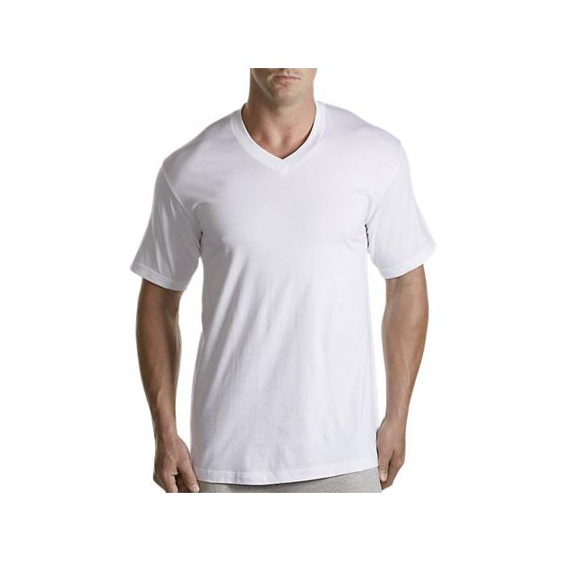 Harbor Bay by DXL Big and Tall V-Neck T-Shirt 3-Pack 