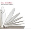 Attop Standard Slow Elongated Closed Front Toilet Seat, White - 2 of 4