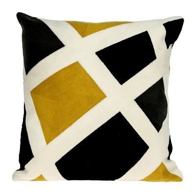 Parkland Collection,Helix Contemporary White Pillow Cover With Poly Insert