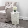 JONATHAN Y Rafi Transitional Bohemian Geometric Drum Garden Stool - 4 of 4