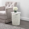 JONATHAN Y Rafi Transitional Bohemian Geometric Drum Garden Stool - image 4 of 4