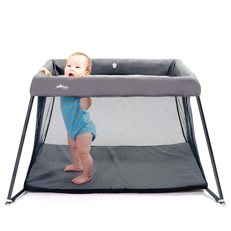 UNiPLAY Foldable Lightweight Travel Crib for Infants and Toddlers, 1 of 8