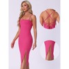 INSPIRE CHIC Women's Spaghetti Strap Sleeveless Split Bodycon Cocktail Party Dress - image 2 of 4