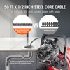 VEVOR Drain Cleaner Machine 50FT x 1/2 Inch, Manual Feed Sewer Snake Auger - with 4 Cutters & Air-activated Foot Switch for 2" to 4" Pipes, Red - 4 of 4