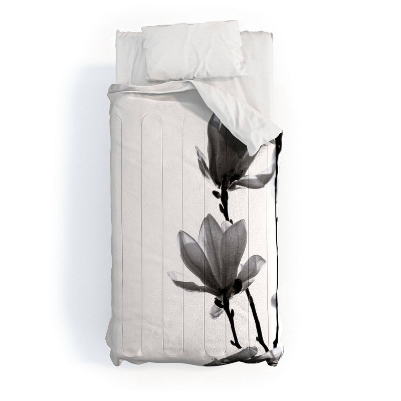 Monika Strigel Black Magnolia Comforter & Sham Set - Deny Designs, 1 of 6