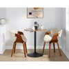 LumiSource Tool Less Elia Wood Bar Table Black Metal/Walnut - 4 of 4