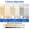 Aoibox 22-in Screw-in Ceiling Fan Light with Remote, 3 Color Tones, Reversible Motor for Home, Bedroom, Living Room, Kitchen, Garage - 3 of 4