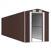 vidaXL Garden Shed Dark Brown Galvanized Steel Large Sliding Components - 4 of 4