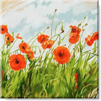 Sullivans Darren Gygi Poppy Field Canvas, Museum Quality Giclee Print, Gallery Wrapped, Handcrafted in USA