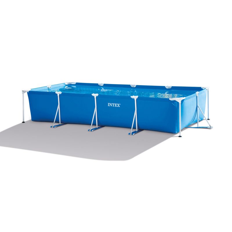 INTEX Rectangular Frame 14.9 ft x 7.2 ft x 2.75 ft Above Ground Swimming Pool Set: Filter Pump – Rust-Resistant Frame – Tool-Free Assembly – 28279EH, 1 of 7