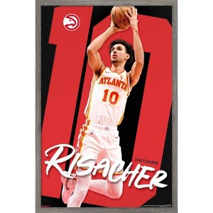 Trends International NBA Atlanta Hawks - Zaccharie Risacher 25 Framed Wall Poster Prints - 1 of 4