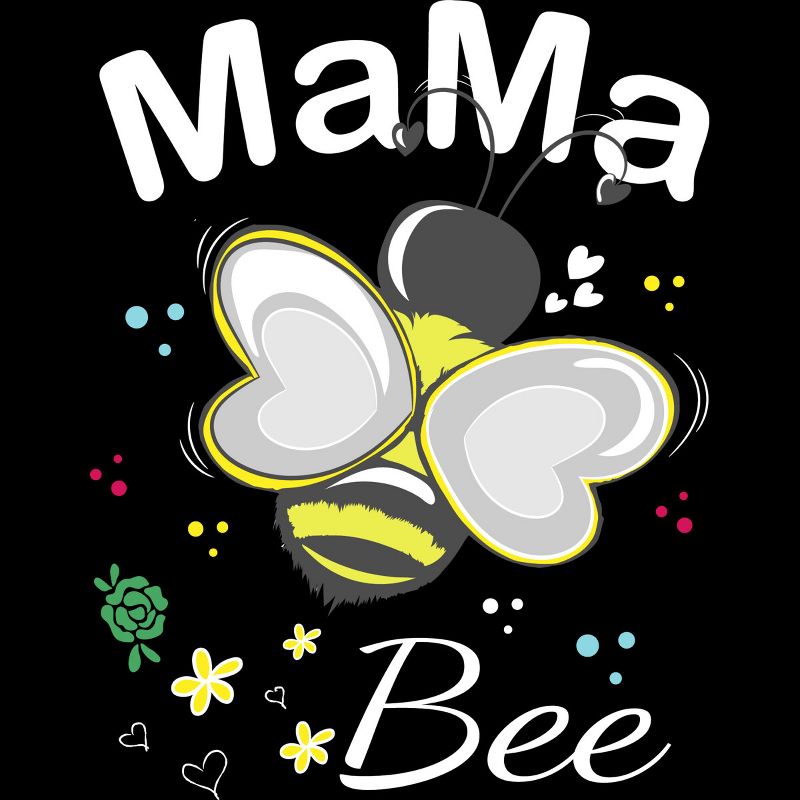 Men's Design By Humans Mama Bee Floral Pattern By Aminemangaka1 T-Shirt, 2 of 3