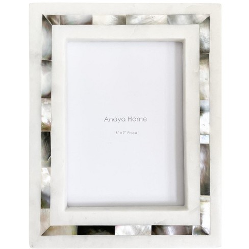 Mother of pearl photo frame deals 5x7