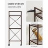3-Tier Industrial Metal Storage Rack with Wheels - 23.6" Wide Mesh Shelving Unit for Kitchen, Bathroom, Entryway - 3 of 4