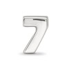 Black Bow Jewelry Sterling Silver Block Style, Number 7 Bead Charm - 3 of 4