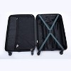 Sapphtopaz 3 Piece Luggage Sets ABS Lightweight Suitcase Luggage Carry On Suitcase with Two Hooks, Spinner Wheels, TSA Lock (20/24/28) - 3 of 4