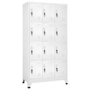 vidaXL Locker Grey Steel Large Lockers Rectangular Industrial - 1 of 4