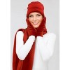 Women's Solid Fleece 3-Piece gloves scarf Hat Winter Set - 2 of 4