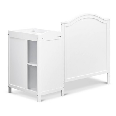 White 4-in-1 Convertible Mini Crib with Changer