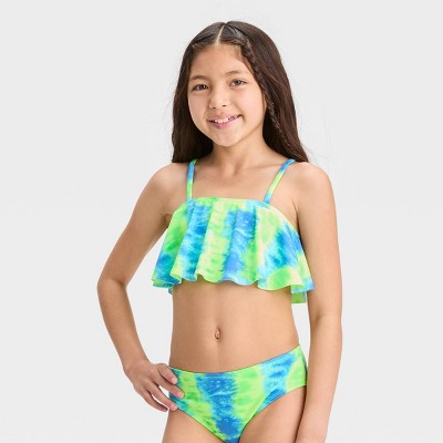 Buy DAYU Girl's Bikini Set Side Tassels Two Piece Swimsuit Colorful Swimwear,  7-8 at