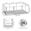 Artloge 6-10 Panels Large Heavy Duty Acrylic Dog Playpen Puppy Fence Safest Pet Enclosure Fertility Cage with Aviation Aluminum Frame & Waterproof Pad - 3 of 4