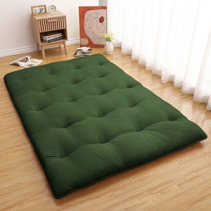 Solid Japanese Floor Mattress Indoor Furniture Living Room Bedroom Futon Mattress, Foldable & Portable Tatami Mat Roll Up Camping Mattress Pad - 1 of 4