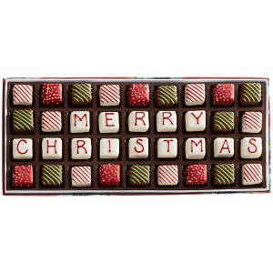 The Swiss Colony Merry Christmas Petits Fours - Gourmet Mini Layer Cakes, Assorted Red Velvet, Strawberry, Double Chocolate, and Vanilla Treats - 1 of 4
