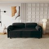 KWPZQEB 54" Convertible Sofa Bed, Velvet Loveseat Sofa with Pull Out Bed & Side Pocket, Modern Dual-Purpose Floor Sofa Bed for Living Room,  Apartment - 2 of 4