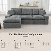 SKRAN 3-seat Sectionals with 5-Position Adjustable Backrest & Pillow, 107.9" Chenille Modular Sleeper Sofa, for Home Office Living Room,Apartment - 2 of 4
