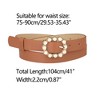 INSPIRE CHIC Women's Pearl Skinny Faux Leather Adjustable Pin Buckle Jeans Dresses Pants Waistband Belt 75-90cm/29.53"-35.43" - 3 of 4