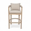 Christopher Knight Home Maisie Rustic Acacia Wood Outdoor Barstools with Cushions (Set of 2) - 4 of 4