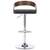 vidaXL Bar Stools 2 pcs Dark Gray Fabric and Bentwood - 4 of 4