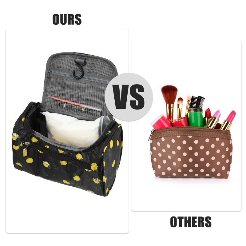 Unique Bargains Travel Makeup Bag Travel Toiletry Organizer Makeup Brush Holder Oxford Cloth, 5 of 7