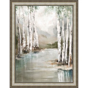 Amanti Art Veil of Silver Trunks by Luna Mavis Wood Framed Wall Art Print - 1 of 4