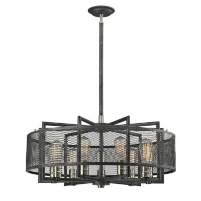 Elk Home Slatington 9 - Light Chandelier in  Brushed Nickel/Silvered Graphite